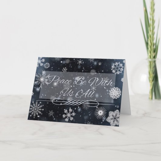 雪片のクリスマスカード カード (正面)