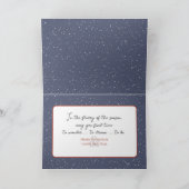 雪片のクリスマスコテージ シーズンカード (内部)