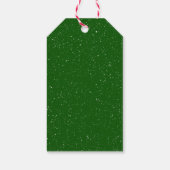 雪片のクリスマスゴールデンレトリバー ギフトタグ (裏面)