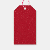 雪片のクリスマスゴールデンレトリバー ギフトタグ (裏面)