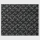 雪片のクリスマスジョイ文字 ラッピングペーパー (フラット)