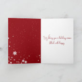 雪片のクリスマスジンジャーキャット シーズンカード (内部)