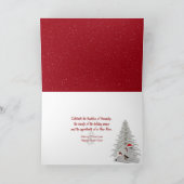 雪片のクリスマスジンジャーブレッドハウス シーズンカード (内部)