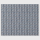 雪片のクリスマススノーウィークフール ラッピングペーパー (フラット)