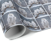 雪片のクリスマススノーウィークフール ラッピングペーパー (ロールコーナー)