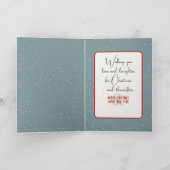 雪片のクリスマスドッグ カード (内部)