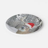 雪片のクリスマスバック ペーパープレート (アングル)