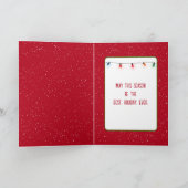 雪片のクリスマス雪だるま カード (内部)