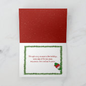 雪片のクリスマス雪だるま カード (内部)