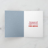 雪片のクリスマス（鳥）ショウジョウコウカンチョウ カード (内部)