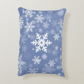 雪片のグラフィックはaの色の背景をカスタマイズ アクセントクッション (裏面(縦))