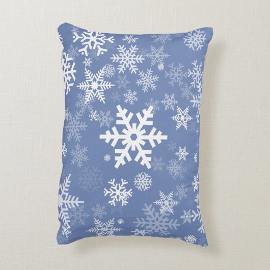 雪片のグラフィックはaの色の背景をカスタマイズ アクセントクッション (裏面(縦))