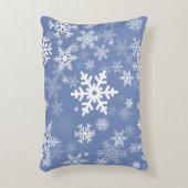 雪片のグラフィックはaの色の背景をカスタマイズ アクセントクッション (正面(垂直))