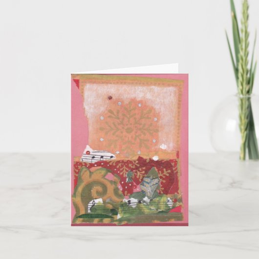 雪片のコラージュ カード (正面)