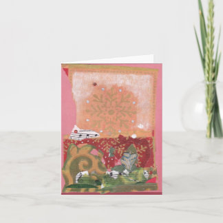 雪片のコラージュ カード