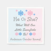 雪片のジェンダーが少し明らかになる スタンダードカクテルナプキン (正面)