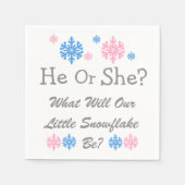 雪片のジェンダーが少し明らかになる スタンダードカクテルナプキン (正面)