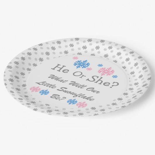 雪片のジェンダーが少し明らかになる ペーパープレート (アングル)