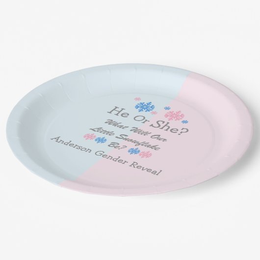 雪片のジェンダーが少し明らかになる ペーパープレート (アングル)