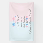 雪片のジェンダーが少し明らかになる 横断幕 (縦)