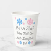 雪片のジェンダーが少し明らかになる 紙コップ (正面)