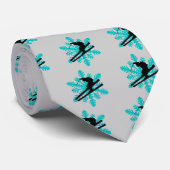 雪片のスキー ネクタイ (ロール)