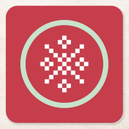 雪片のセーターの天候のコースター スクエアペーパーコースター