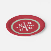 雪片のセーターの天候のプレート ペーパープレート (アングル)