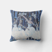 雪片のダンス私のナツクラッカーバレエ クッション (裏面)