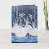 雪片のダンス私のナツクラッカーバレエ シーズンカード (正面)