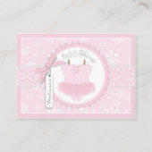 雪片のチュチュのおむつはブックカードを持って来ます エンクロージャーカード (裏面)