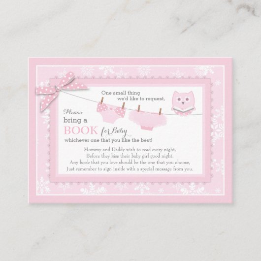 雪片のチュチュのおむつはブックカードを持って来ます エンクロージャーカード (正面)