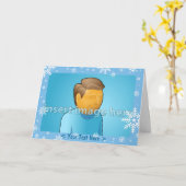 雪片のテンプレート カード (黄色い花)