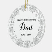 雪片のパパオーナメントクリスマスプレゼント セラミックオーナメント (左)