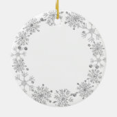 雪片のパパオーナメントクリスマスプレゼント セラミックオーナメント (裏面)