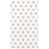 雪片のフェイクな金ゴールドのグリッターのダイヤモンドのクリスマス テーブルクロス (正面)