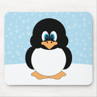 雪片のマウスパッドのぽっちゃりしたペンギン マウスパッド