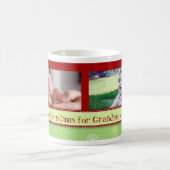 雪片のメリークリスマスの祖母のマグ コーヒーマグカップ (中央)