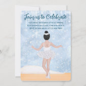 雪片のワルツくるみクラッカーバレエ誕生日 招待状 (裏面)