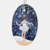 雪片のワルツくるみ割りバレエのクリスマス セラミックオーナメント (左)
