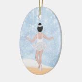 雪片のワルツくるみ割りバレエのクリスマス セラミックオーナメント (左)