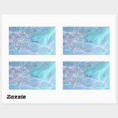 雪片のワルツのギフトラベルシール 長方形シール (シート)