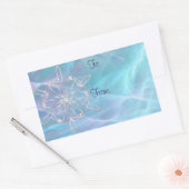 雪片のワルツのギフトラベルシール 長方形シール (封筒)