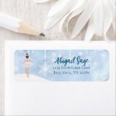 雪片のワルツバレエのナツクラッカーアドレス ラベル (インサイチュ)