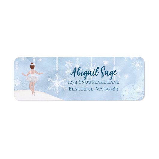 雪片のワルツバレエのナツクラッカーアドレス ラベル (正面)