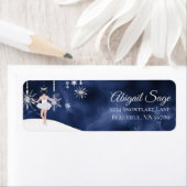 雪片のワルツバレエのナツクラッカーアドレス ラベル (インサイチュ)