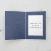 雪片の中のクリスマススノーフクロウ シーズンカード (内部)