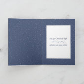 雪片の中のクリスマススノーフクロウ シーズンカード (内部)