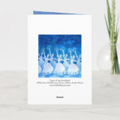 雪片の休日の挨拶状のダンス シーズンカード (裏面)