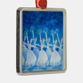 雪片の優れたオーナメントのダンス メタルオーナメント (右)